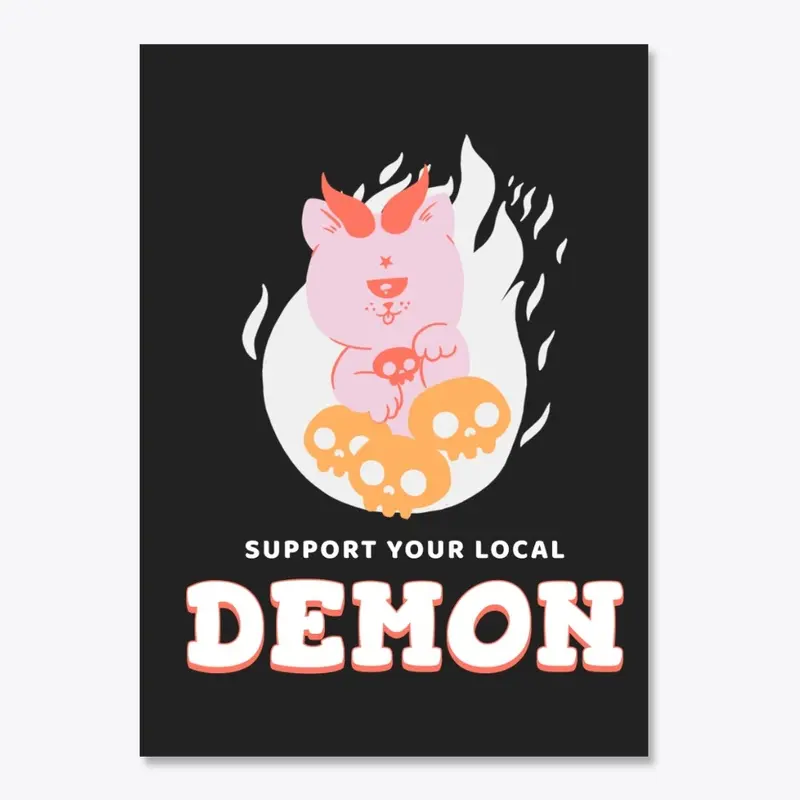 Support Your Local Demon Cat